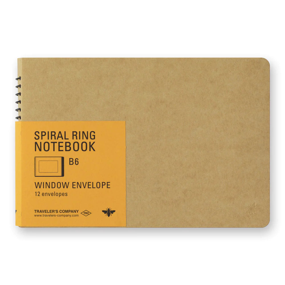 TRC B6 Spiral Ring Window Envelope Notebook
