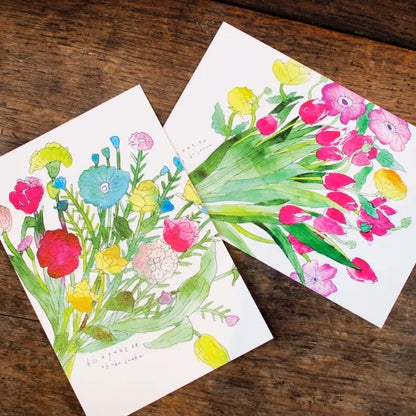 Large Bouquet of Tulips  Postcard · Paper Message