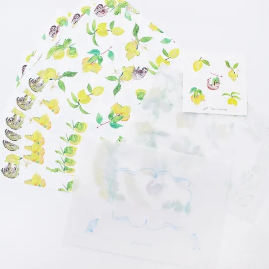Lemon and Sloth Letter Set · Paper Message