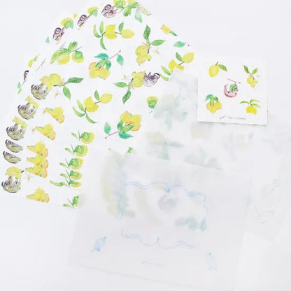 Lemon and Sloth Letter Set · Paper Message