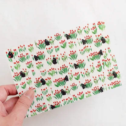 Tulips and Gorilla Postcard · Paper Message