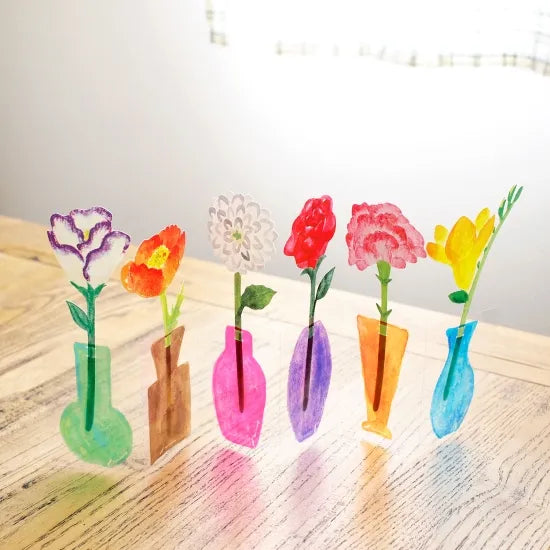 Single Flower Vases Card Set · Paper Message