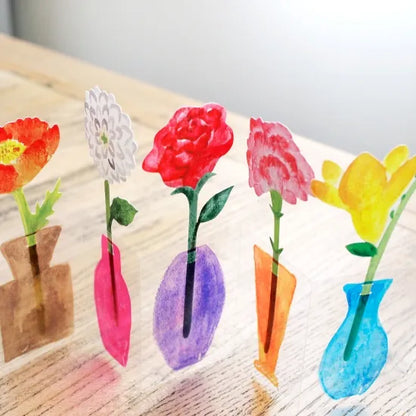 Single Flower Vases Card Set · Paper Message