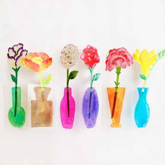 Single Flower Vases Card Set · Paper Message