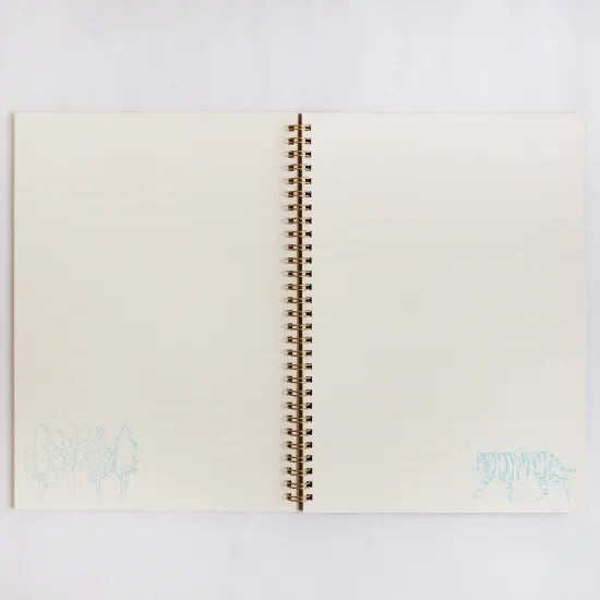 Tiger and Trees B5 Ring Notebook · Paper Message
