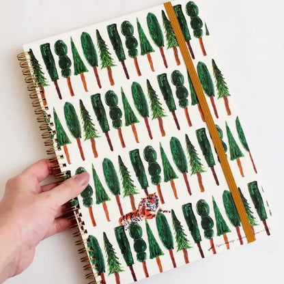 Tiger and Trees B5 Ring Notebook · Paper Message
