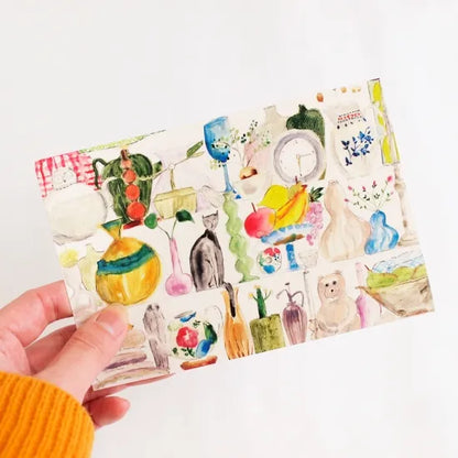 White Vase Shelf Postcard · Paper Message