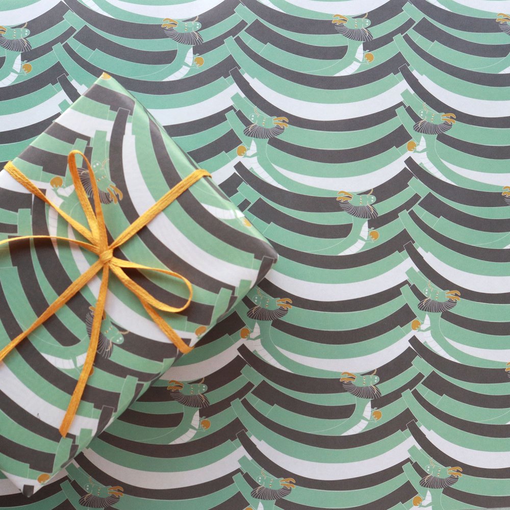 Dragon Wave Pattern Wrapping Kraft Paper · Regaro Papiro