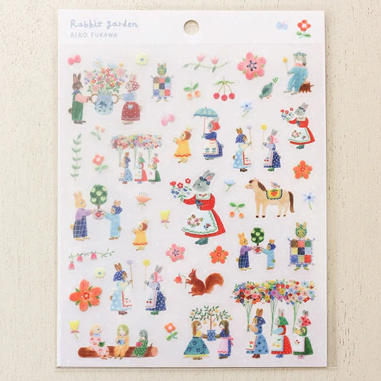 Rabbit Garden Aiko Fukawa Stickers · Cozyca