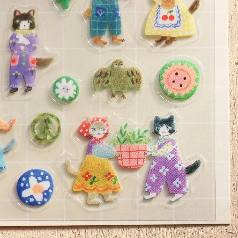 Cats & Buttons Aiko Fukawa Stickers · Cozyca