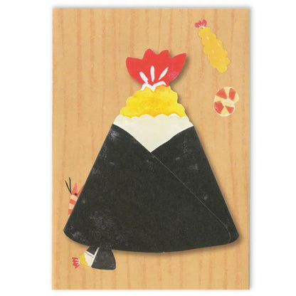 Shrimp Tempura Onigiri Delicious Card · Kinoko Kobayashi