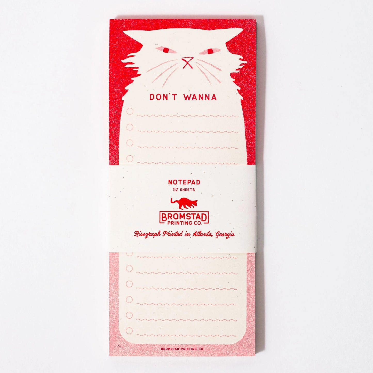 Don't Wanna Risograph Notepad · Bromstad Printing Co.