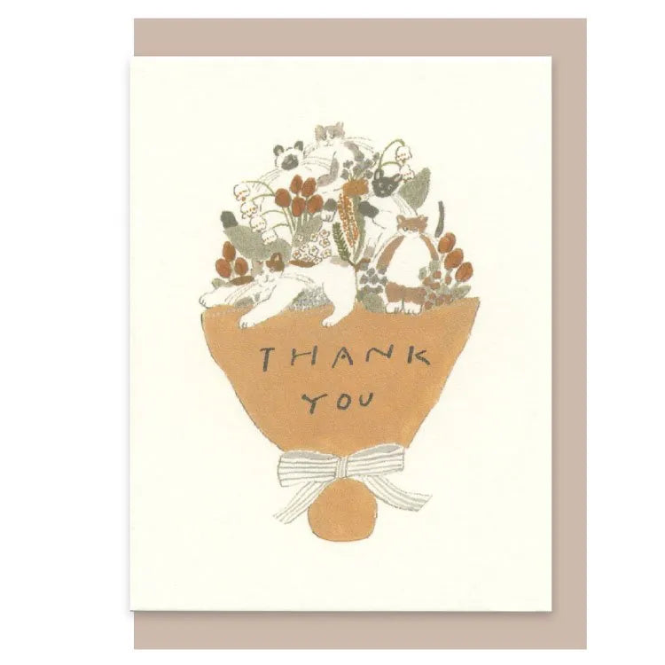 Flower Bouquet Thank You Mini Card · Tobimatsu Shoichiro