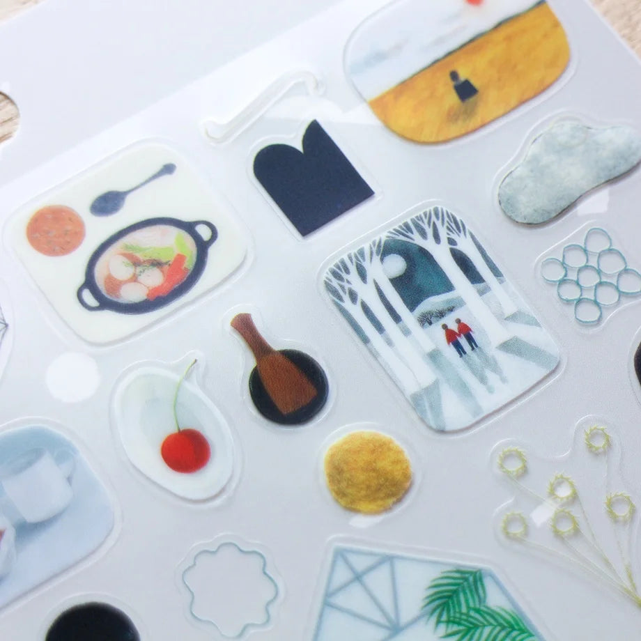 Scene Nishi Shuku Stickers · Cozyca