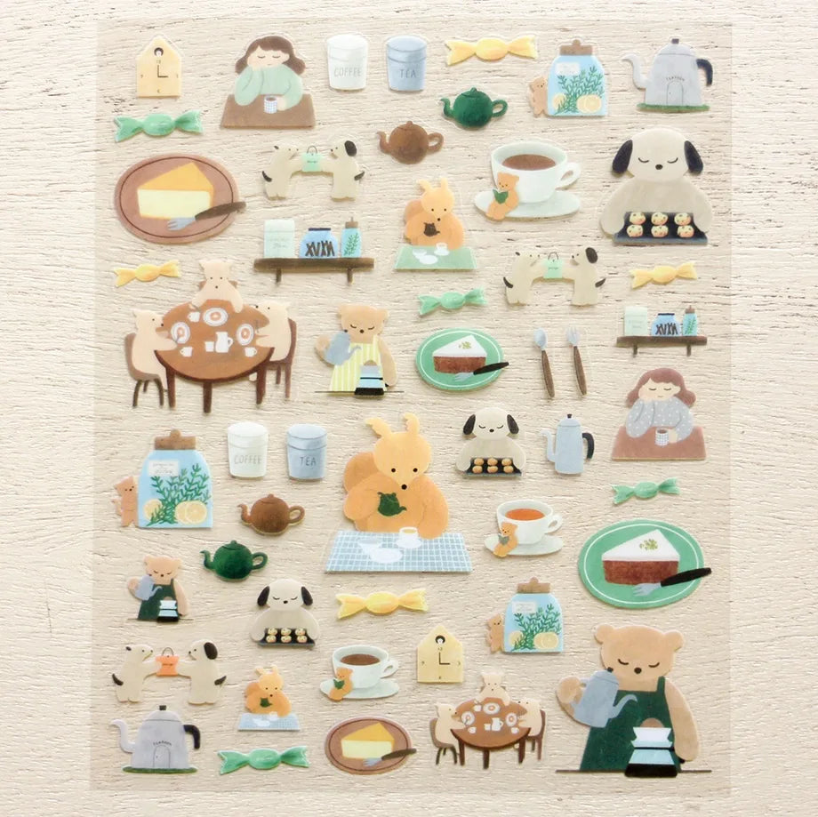 Tea Time Mariko Fukuoka Stickers · Cozyca
