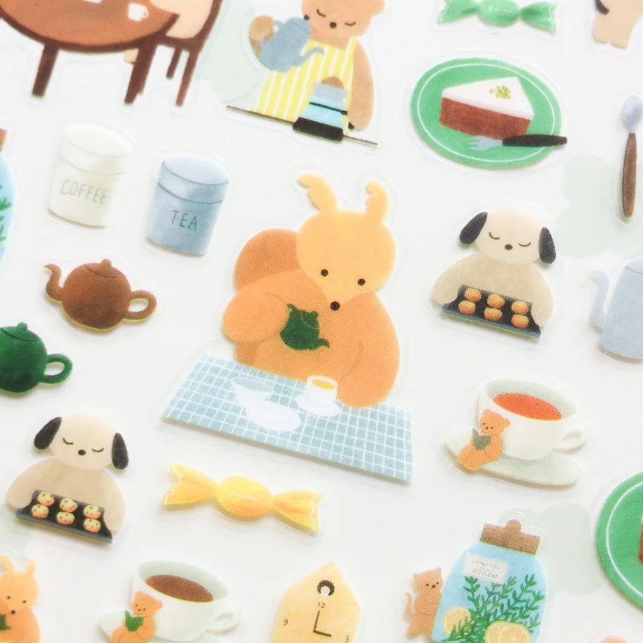 Tea Time Mariko Fukuoka Stickers · Cozyca