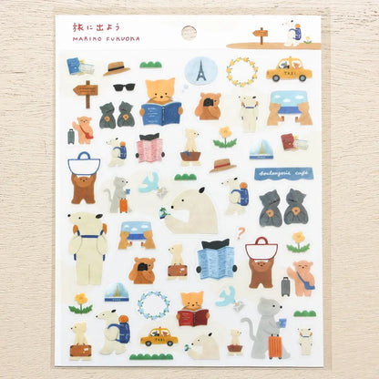 Let's Go on a Trip! Mariko Fukuoka Stickers · Cozyca