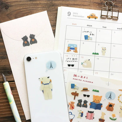 Let's Go on a Trip! Mariko Fukuoka Stickers · Cozyca