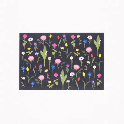 Flower Field at Night Postcard · Paper Message