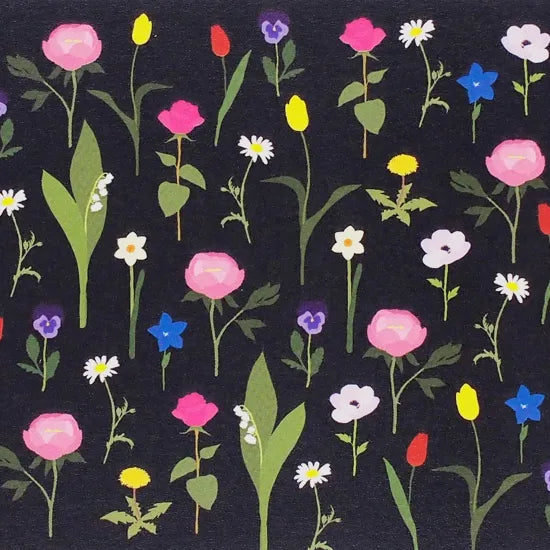 Flower Field at Night Postcard · Paper Message