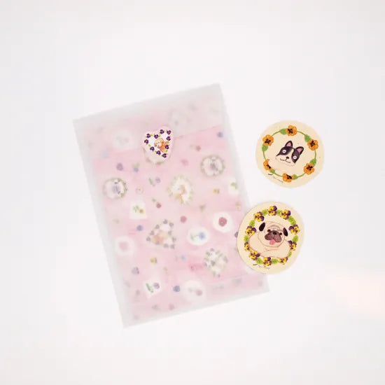 Pansy & Dogs Postcard · Paper Message