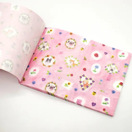 Pansies & Dogs Memo Pad · Paper Message