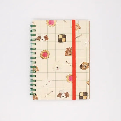 Cookie & Meringue Dog A6 Ring Notebook · Paper Message