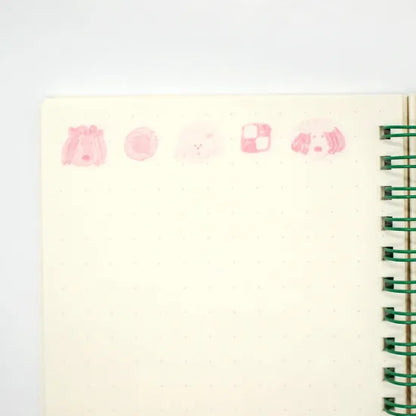 Cookie & Meringue Dog A6 Ring Notebook · Paper Message