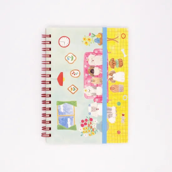 The Dressed-Up Dog's Room A6 Ring Notebook · Paper Message