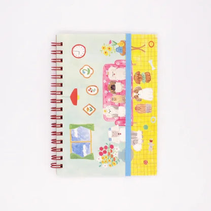 The Dressed-Up Dog's Room A6 Ring Notebook · Paper Message