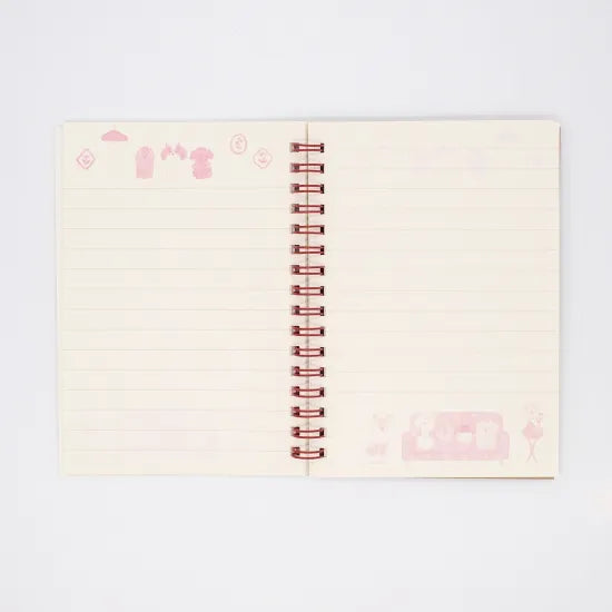 The Dressed-Up Dog's Room A6 Ring Notebook · Paper Message
