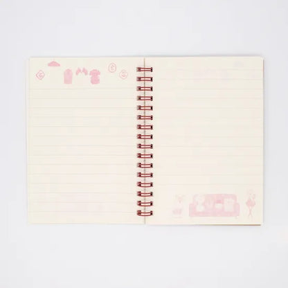 The Dressed-Up Dog's Room A6 Ring Notebook · Paper Message