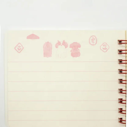 The Dressed-Up Dog's Room A6 Ring Notebook · Paper Message