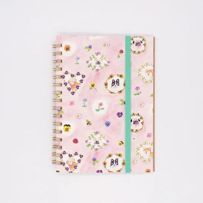 Pansies & Dogs A6 Ring Notebook · Paper Message