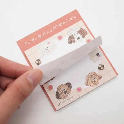 Cookie & Meringue Dog Square Sticky Notes · Paper Message