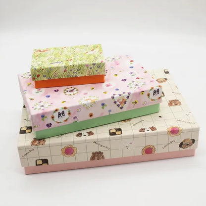 Dogs in the Meadow Business Card Size Gift Box · Paper Message