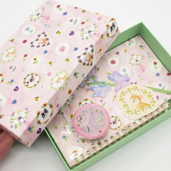 Pansies & Dogs Postcard Gift Box · Paper Message