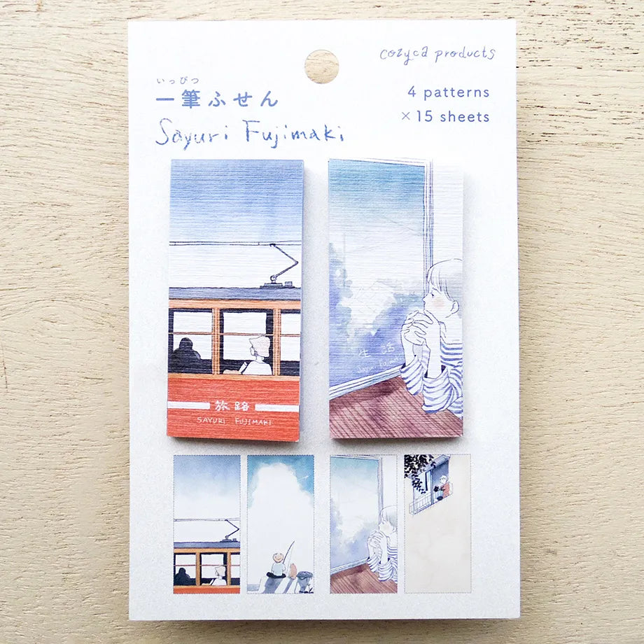 Travel & Life Sayuri Fujimaki One Line Sticky Notes · Cozyca