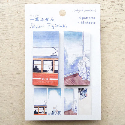 Travel & Life Sayuri Fujimaki One Line Sticky Notes · Cozyca