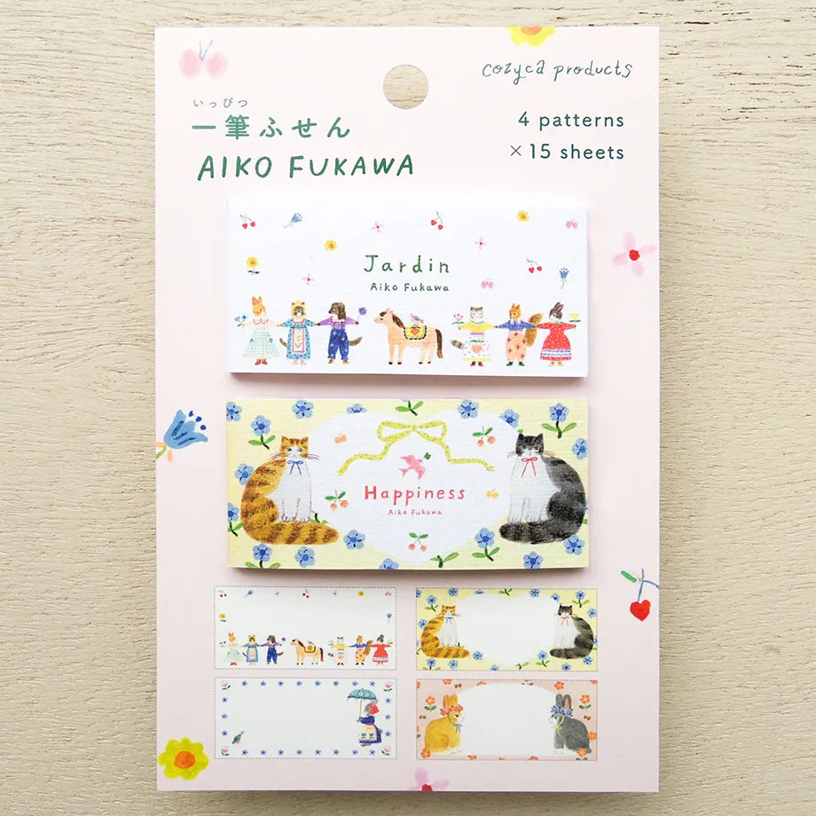 Jardin & Happiness Aiko Fukawa One Line Sticky Notes · Cozyca