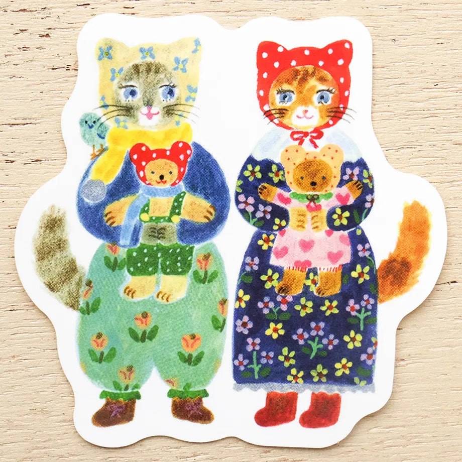Cat Hugs Aiko Fukawa Sticker · Cozyca