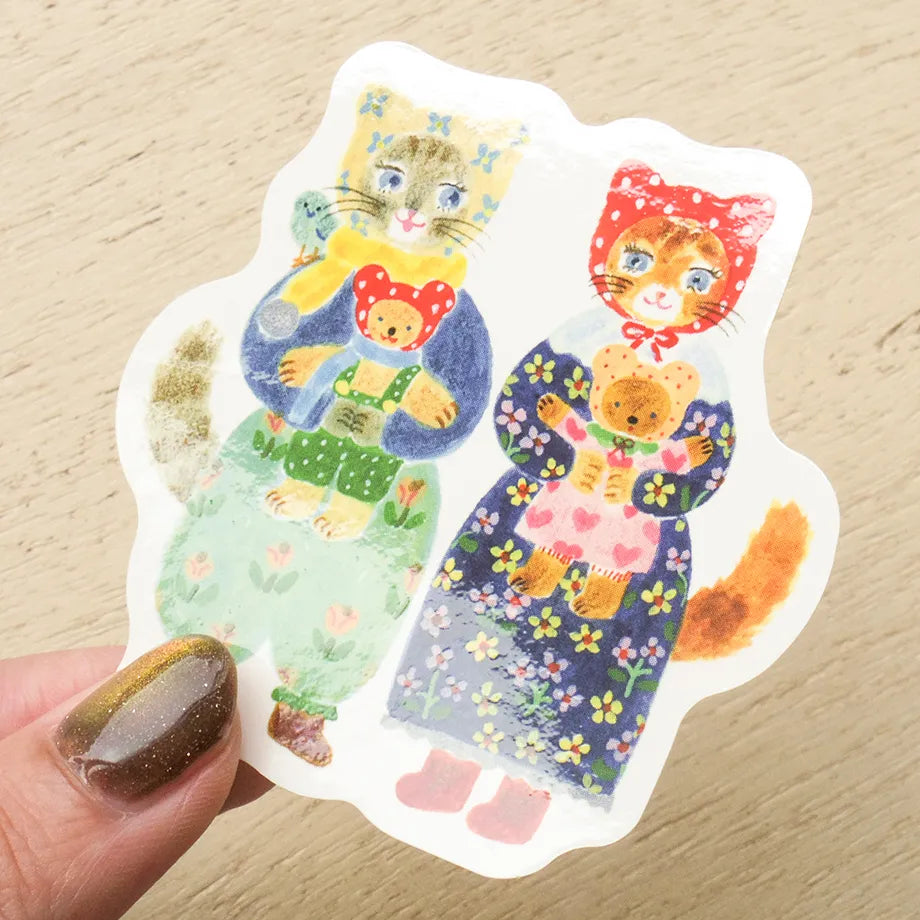 Cat Hugs Aiko Fukawa Sticker · Cozyca