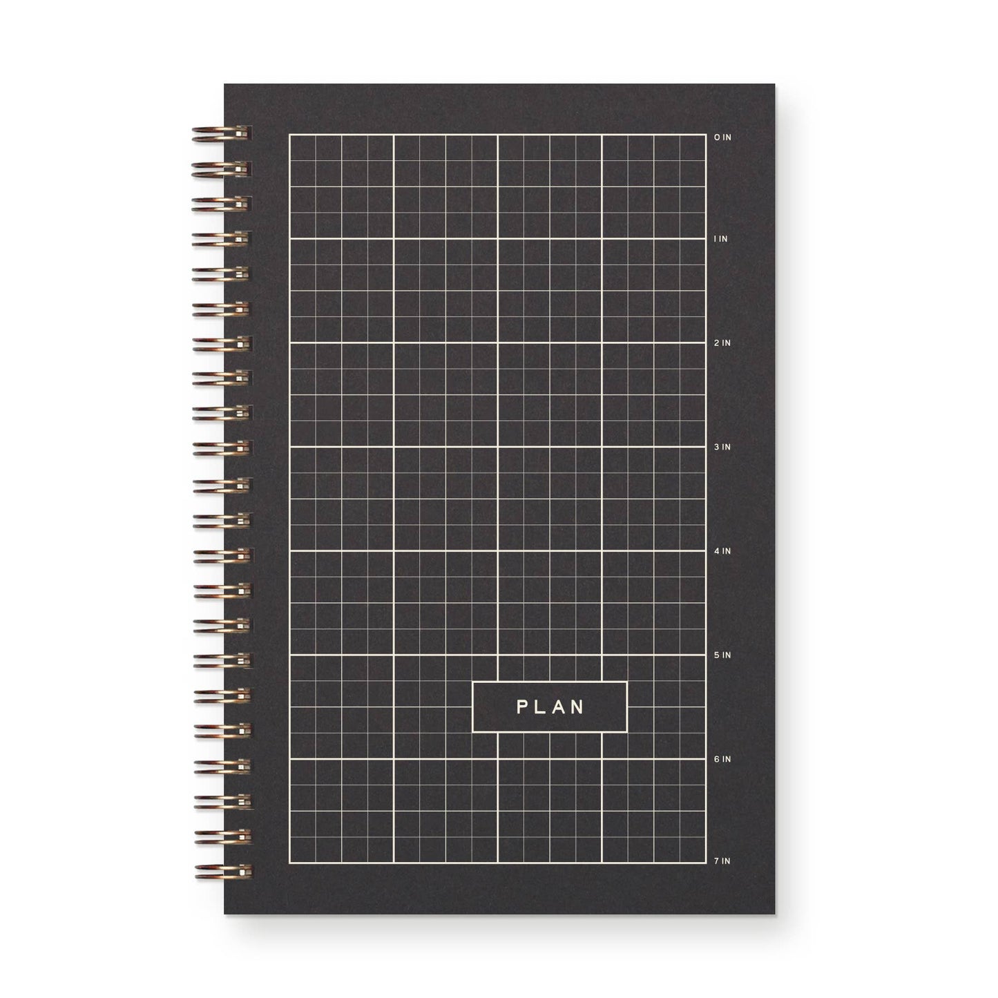 French Vanilla & Dark Green Ruler Grid Undated Weekly Planner · Ruff House Print Shop