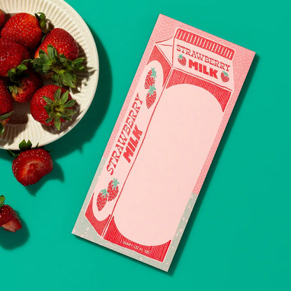 Strawberry Milk Risograph Note Pad · Bromstad Printing Co.