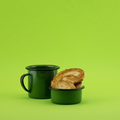 Nopal Green Enamel Sauce Bowl · Utilitario Mexicano