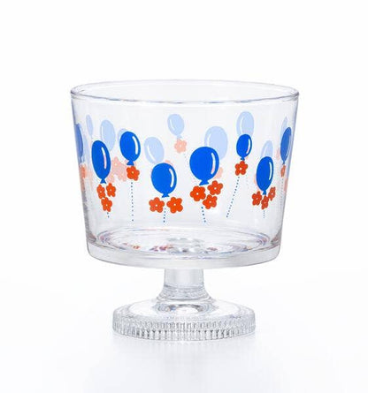 Wildflower Footed Dessert Glass Cup · Aderia Retro