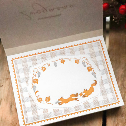 Fox & Grapes Letterpress 2-way Memo Pad・Keibunsha & meriBUN