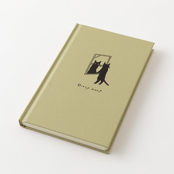 2027 Midori Beige Cat Book Diary《B6》