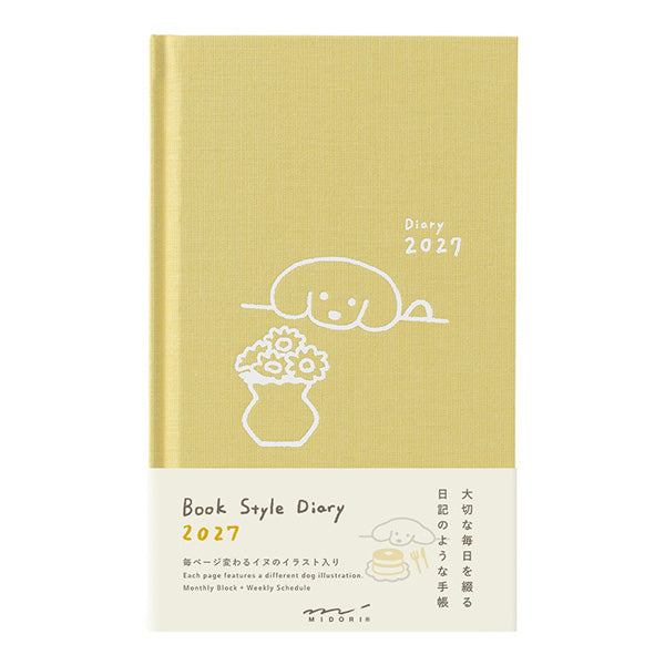 2027 Midori Yellow Dog Book Diary《B6》