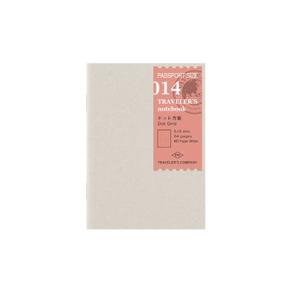 TRAVELER'S Notebook 014 Dot Grid Notebook《Passport Size》